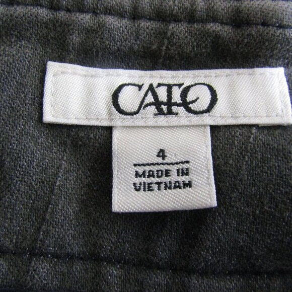 VTG Y2K CATO Gray Denim Midi Flared Western Cowgirl Boho Grunge Modest Skirt 4 - Picture 7 of 10